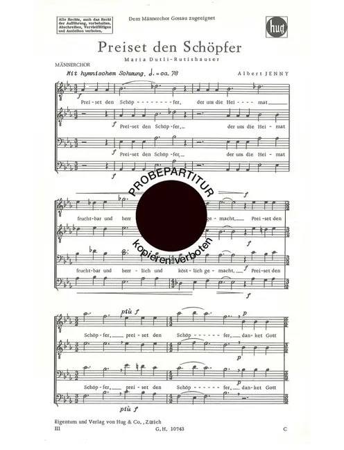 Preiset den Schöpfer